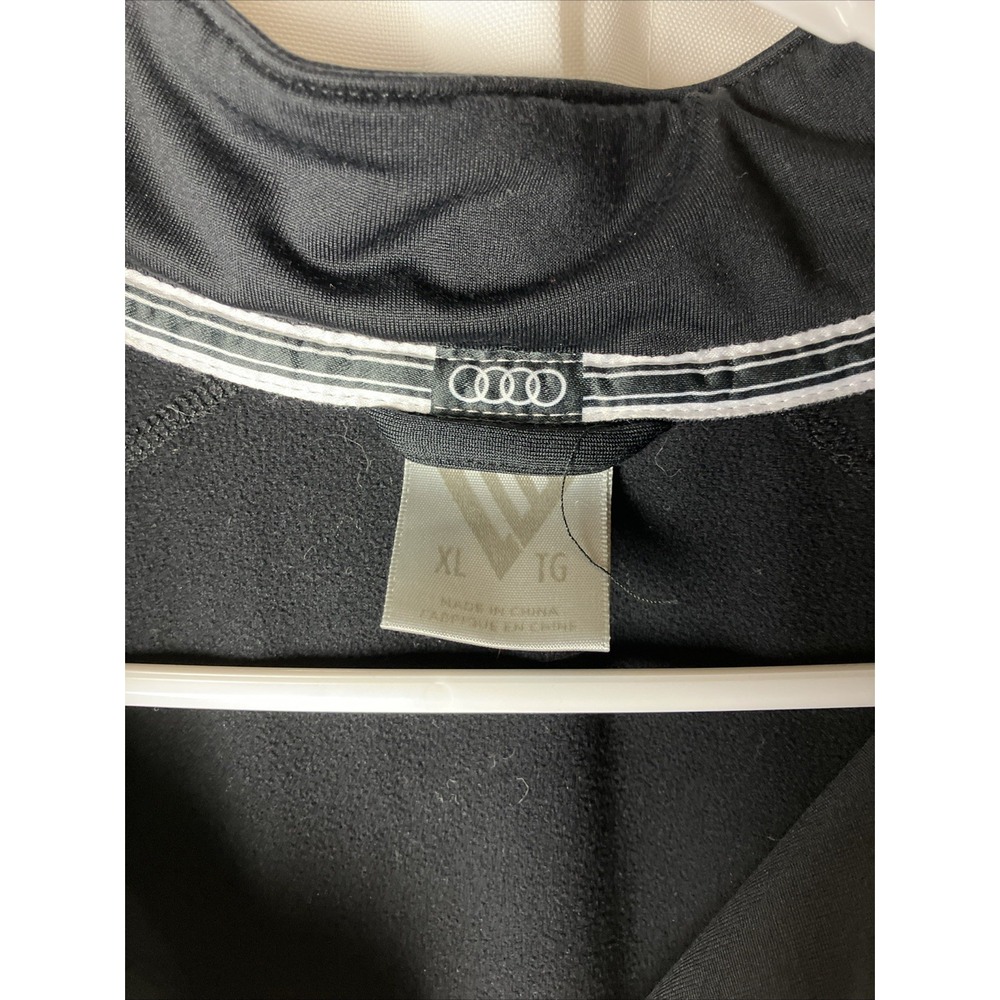 AUDI Pullover 1/4 Zip Lightweight  Jacket Men's XL Loose Fit Black Under Armour - Picture 2 of 6